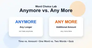 Anymore vs. any more difference: any longer vs additional amount