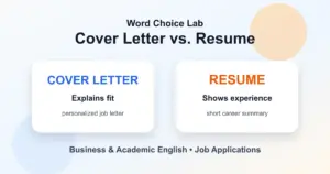Cover letter vs resume difference: personal job letter vs short career summary