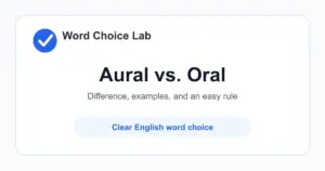 Aural vs Oral difference: related to hearing vs spoken or related to the mouth