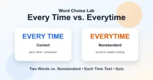 Every time vs. everytime difference: two words vs nonstandard spelling