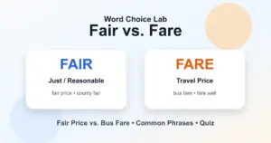 Fair vs. fare difference: just or reasonable vs travel price or how someone does