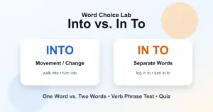 Into vs. in to difference: movement or change vs two separate words