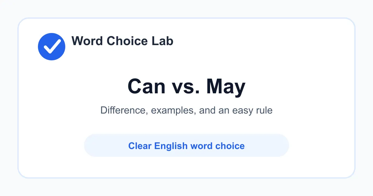 Can vs May difference: ability or possibility vs permission or possibility in a more formal tone