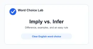 Imply vs Infer difference: to suggest something indirectly vs to understand or conclude something from evidence