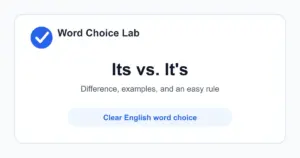 Its vs It’s difference: belonging to it vs short for it is or it has