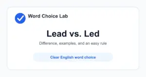 Lead vs Led difference: to guide, or a metal when pronounced differently vs past tense of lead