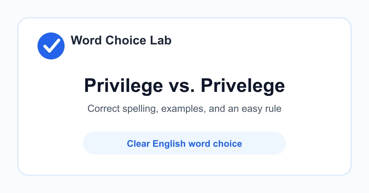 Privilege vs Privelege: correct spelling and examples