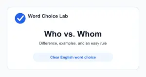 Who vs Whom difference: the subject of a verb vs the object of a verb or preposition