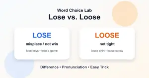 Lose vs. loose difference: not win or misplace vs. not tight